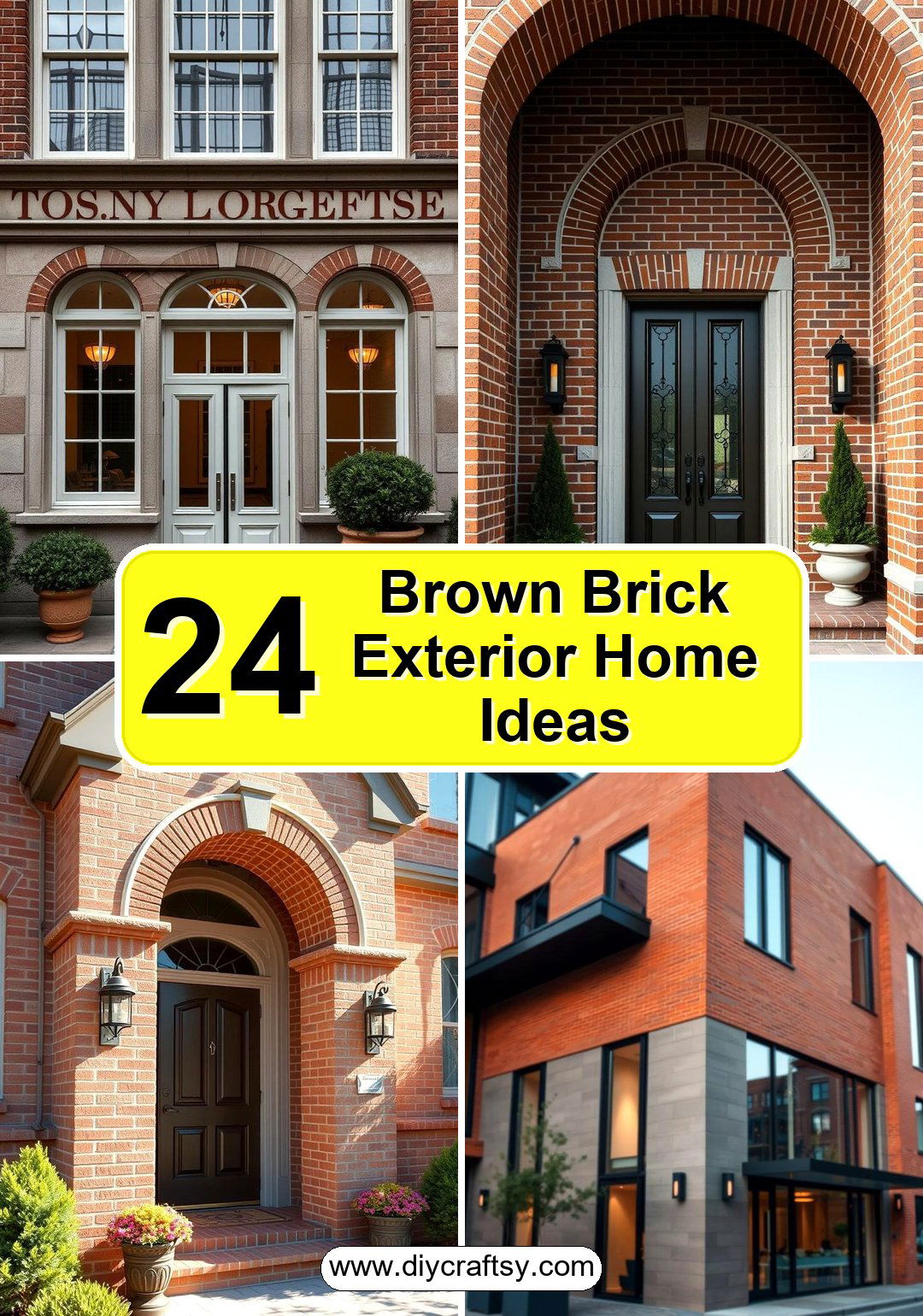 Brown Brick Exterior Home Ideas