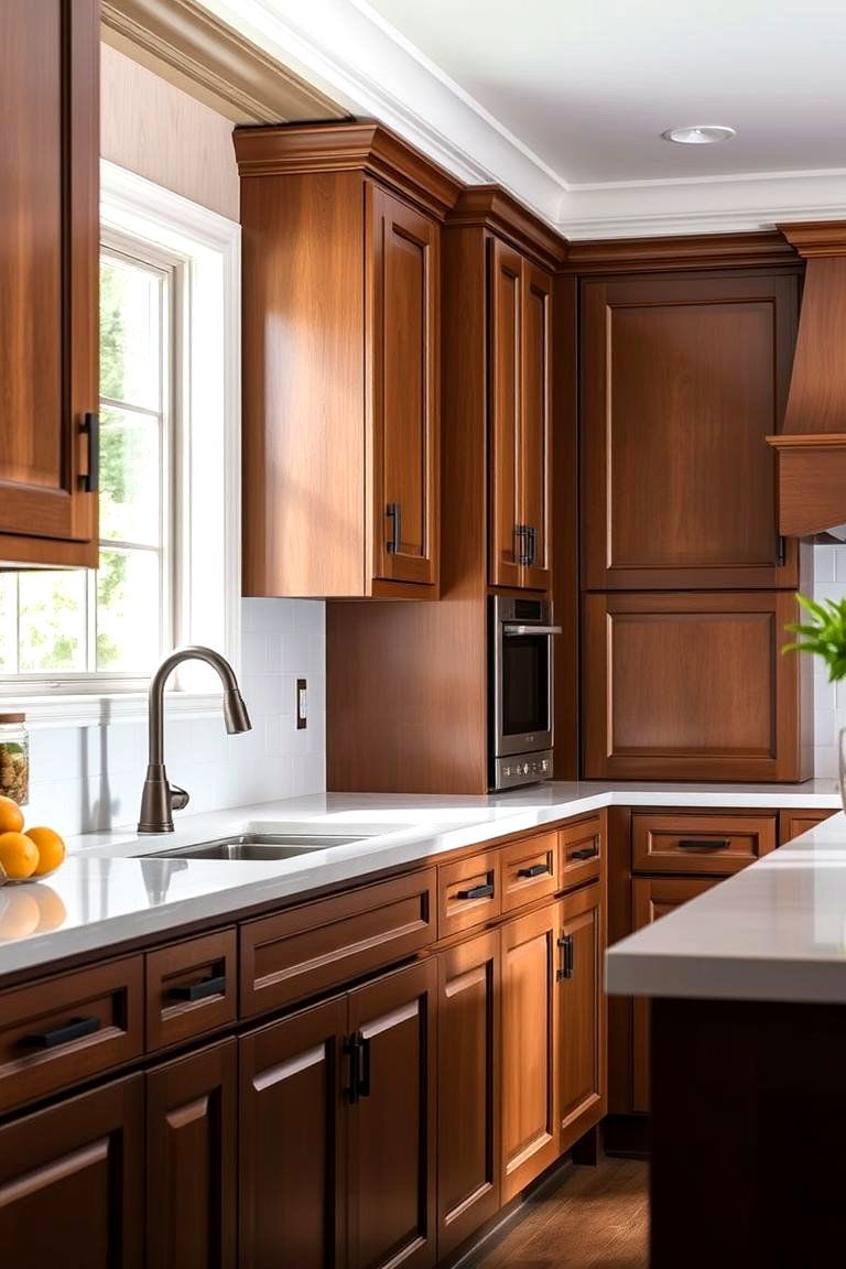 Brown Cabinetry Elegance - 24 Black and Brown Kitchen Ideas