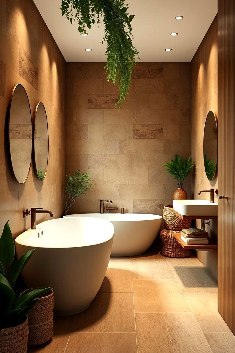 Brown Eco Friendly Finishes - 24 Brown Bathroom Ideas