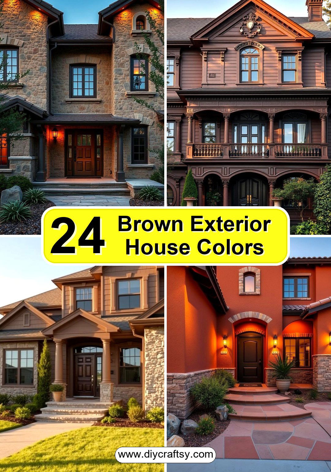 Brown Exterior House Colors