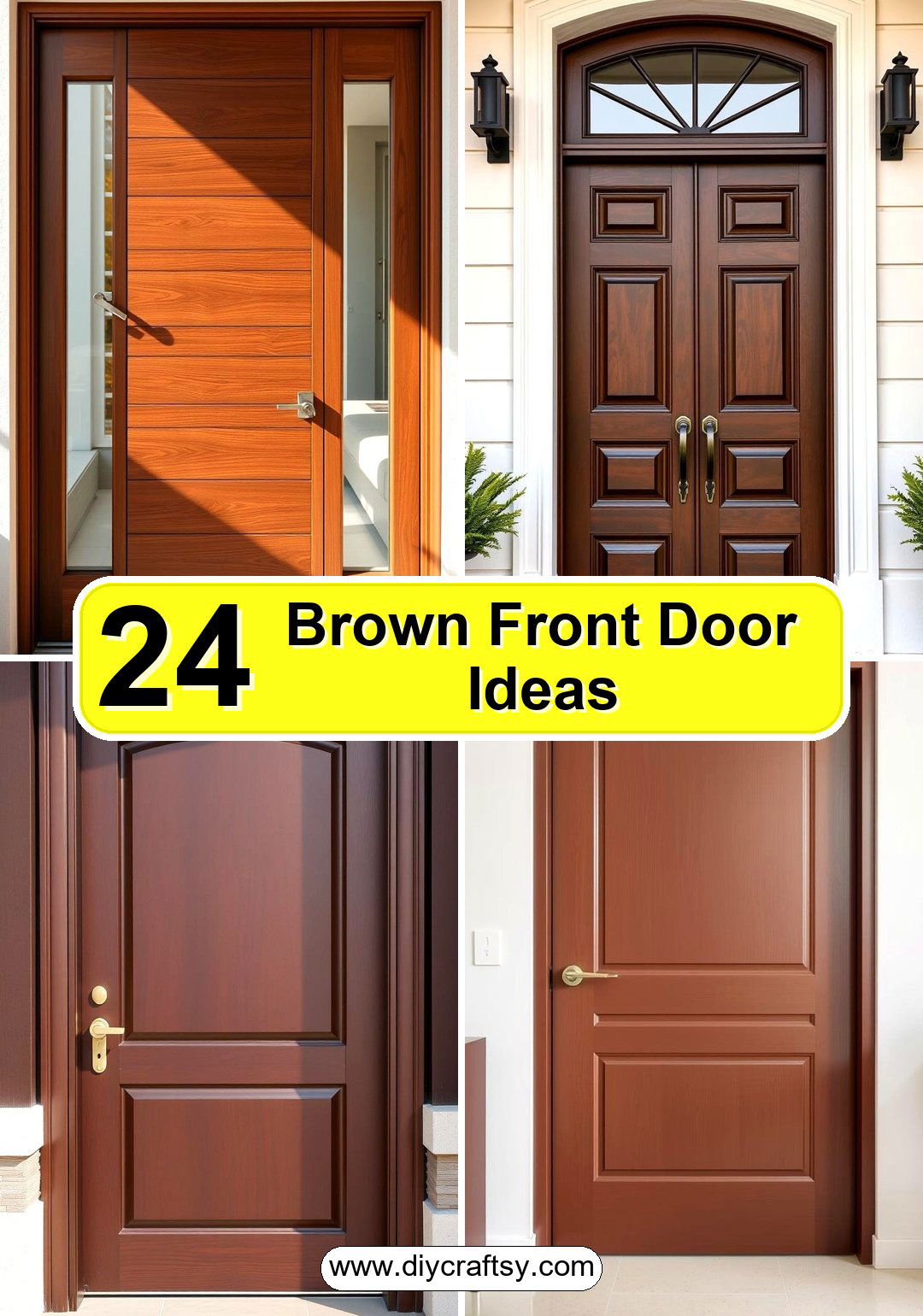 Brown Front Door Ideas
