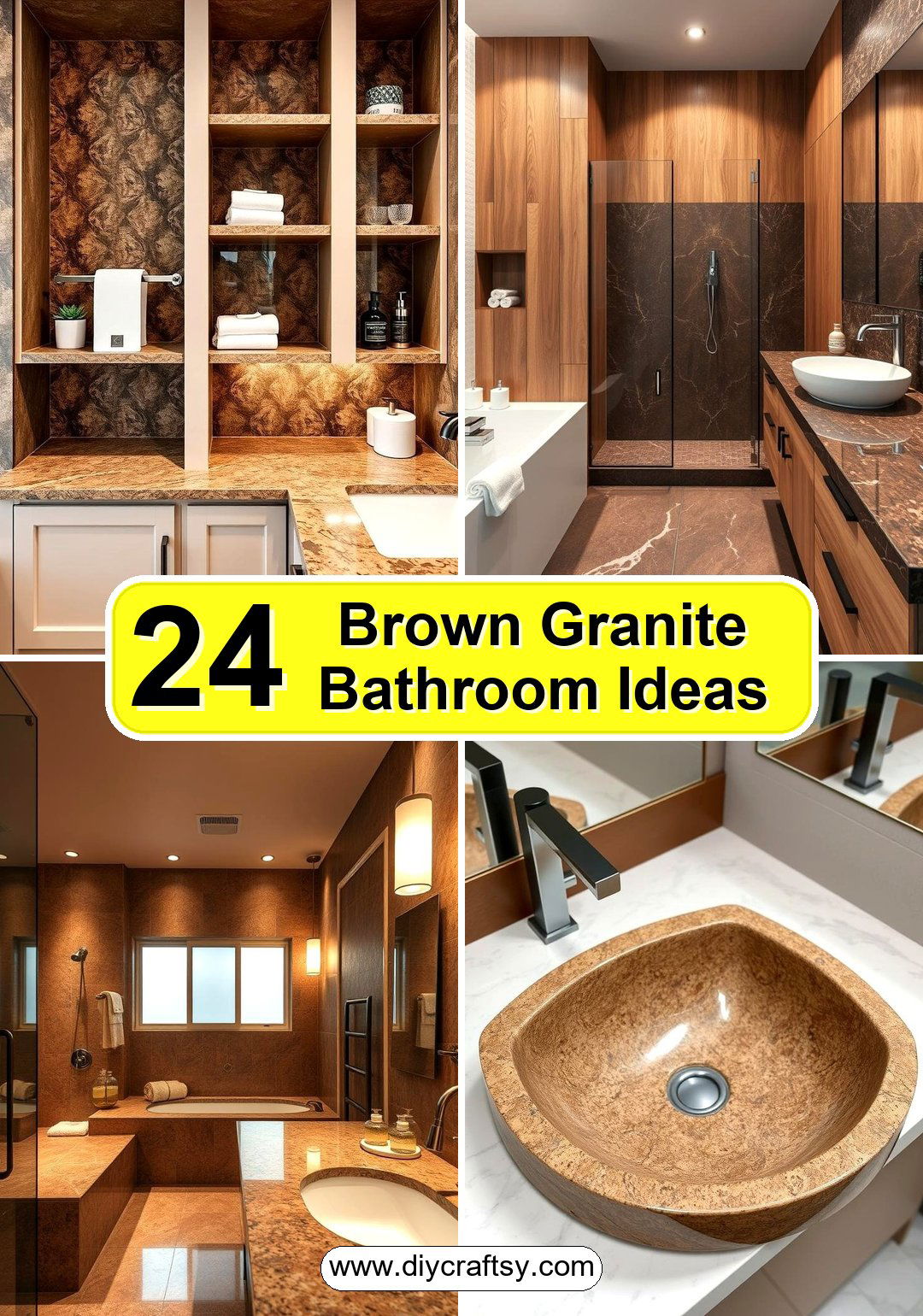 Brown Granite Bathroom Ideas