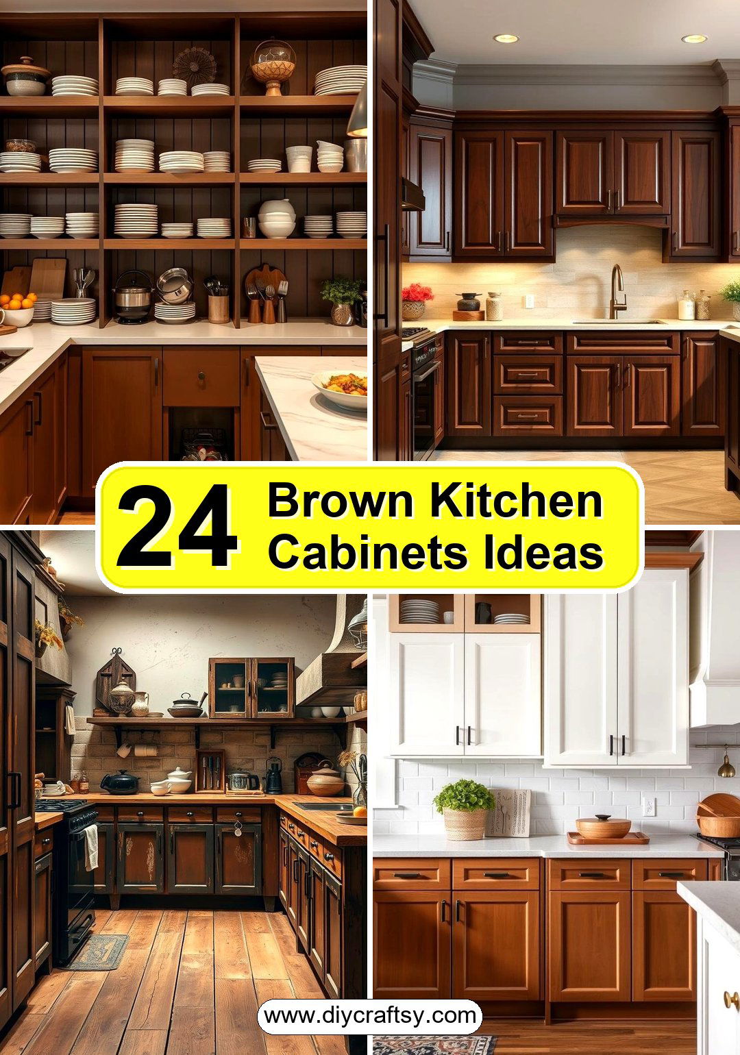 Brown Kitchen Cabinets Ideas