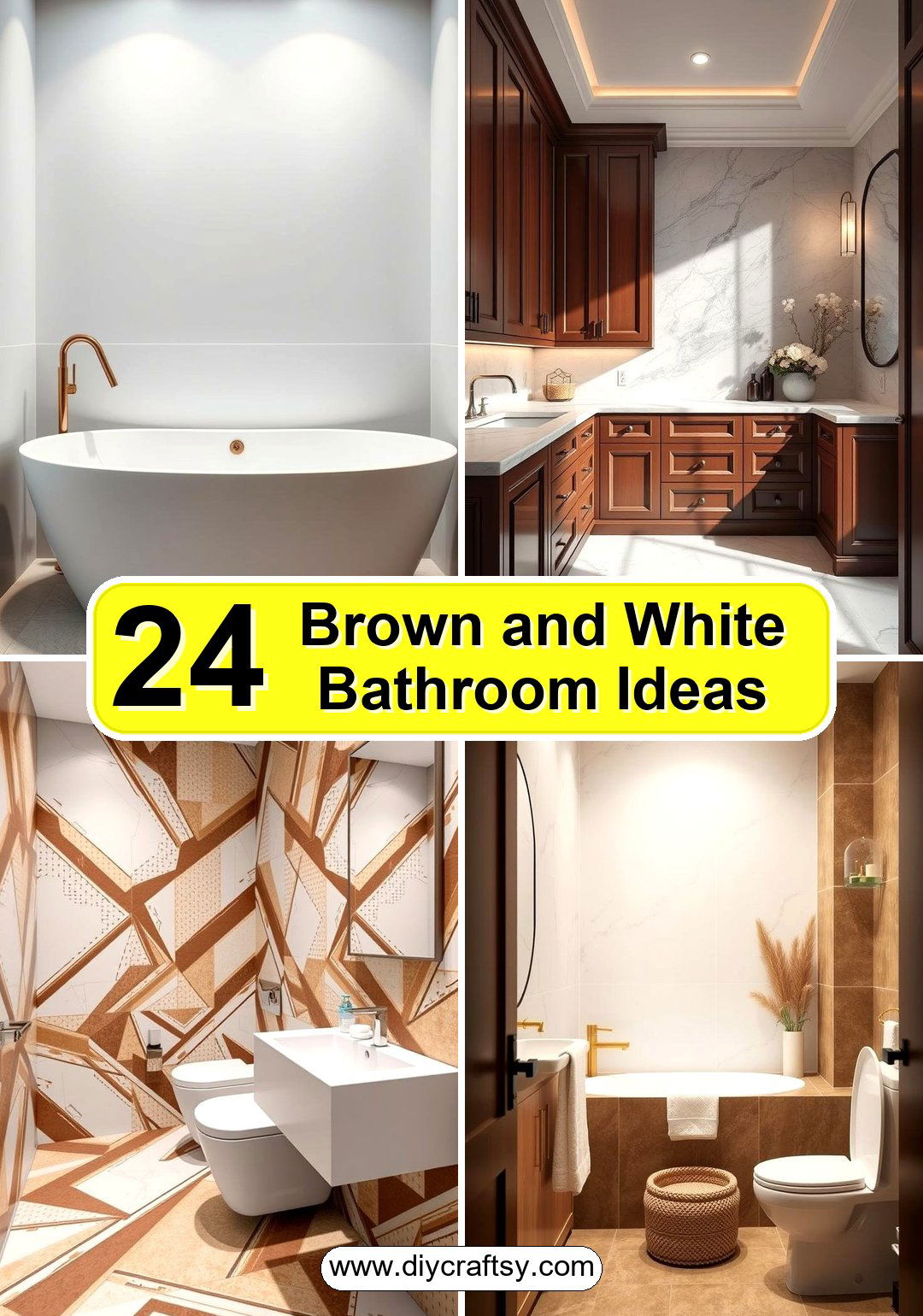 Brown and White Bathroom Ideas