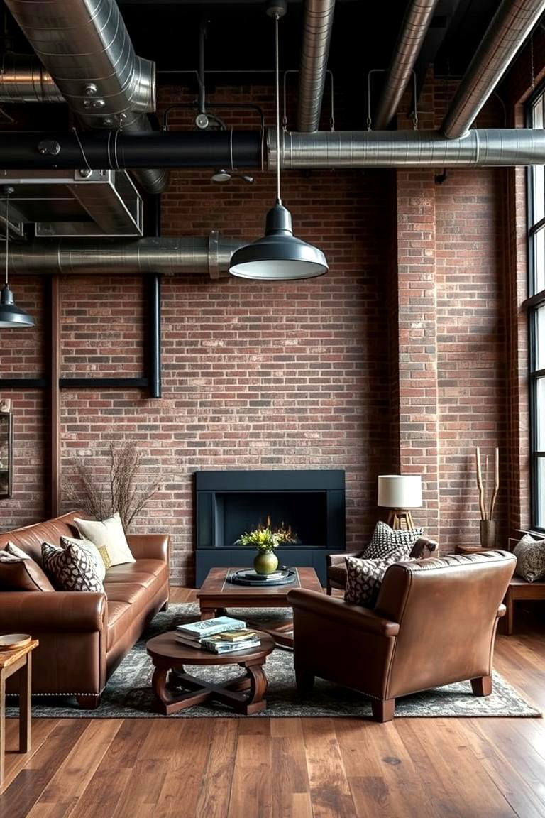 Brown with Industrial Edge - 24 Brown Living Room Ideas