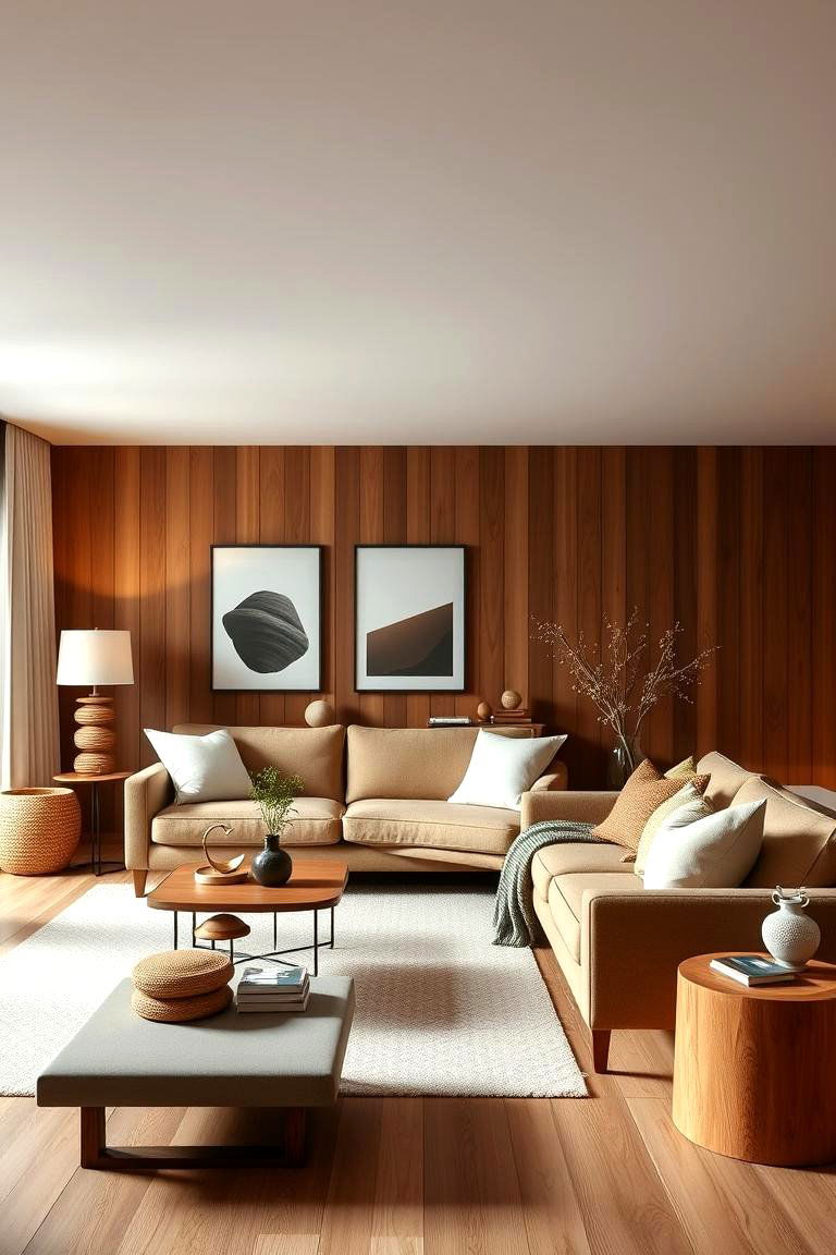 Brown with Scandinavian Simplicity - 24 Brown Living Room Ideas