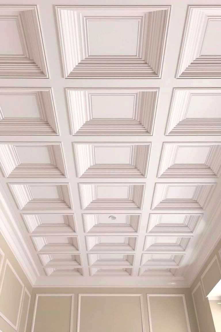 Budget Coffered Ceiling Design - 24 Cheap Ceiling Ideas