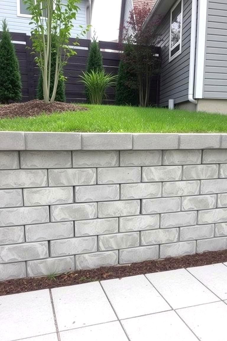 Budget Concrete Paver Wall - 24 Inexpensive Retaining Wall Ideas