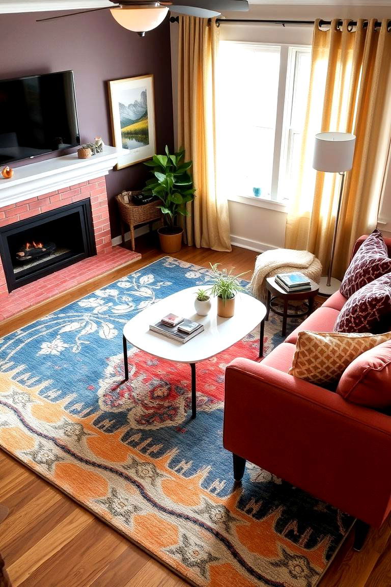 Budget Friendly Area Rugs - 24 Budget Apartment Living Room Ideas