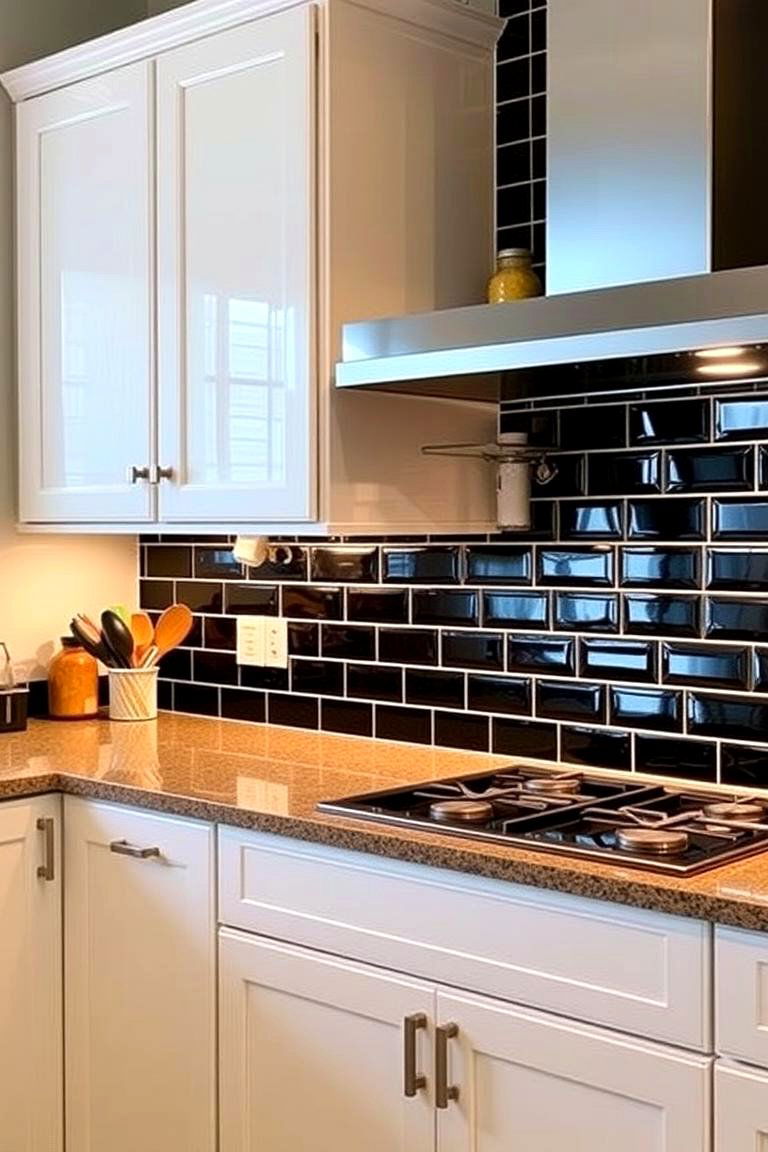 Budget Friendly Black Backsplash Ideas - 24 Kitchen With Black Backsplash
