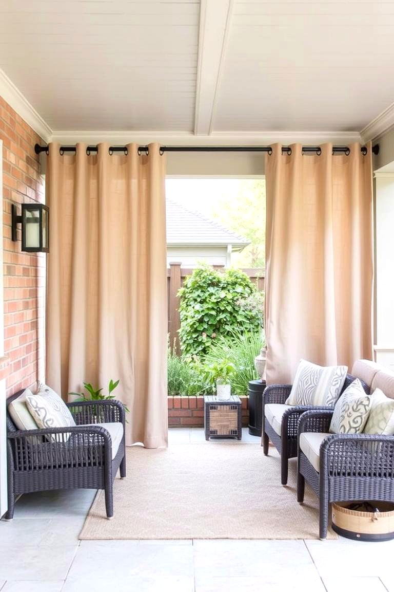 Budget Friendly Canvas Patio Curtains - 24 Patio Curtain Ideas