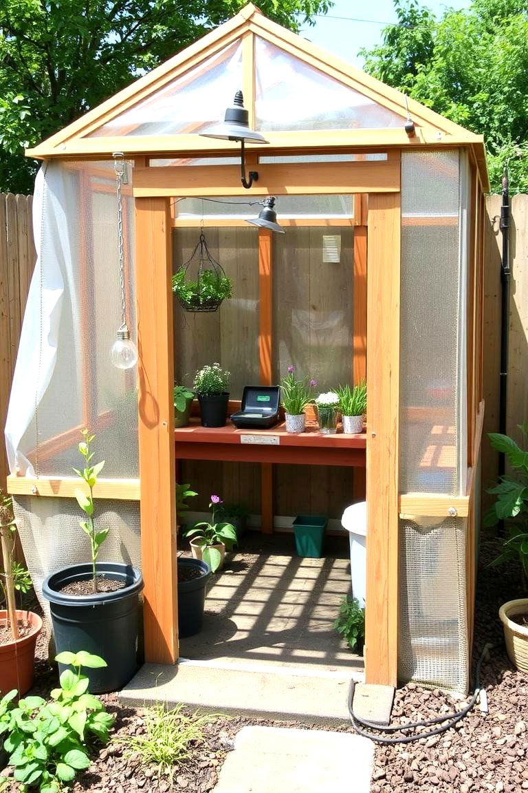 Budget Friendly Corner Greenhouse - 24 Corner Greenhouse Ideas