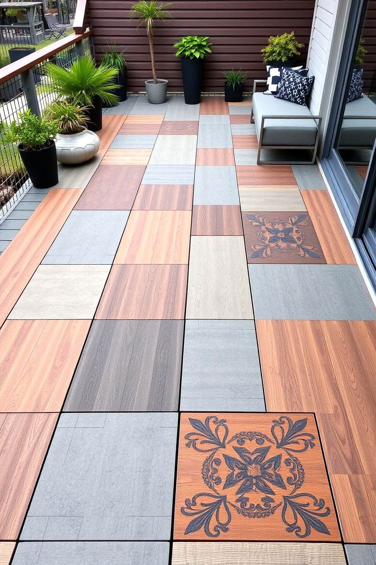 Budget Friendly Deck Tiles - 24 Backyard Deck Ideas on a Budget