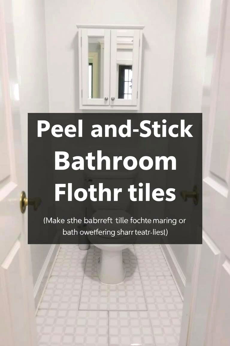 Budget Friendly Peel and Stick Tile - 24 Small Bathroom Flooring Ideas