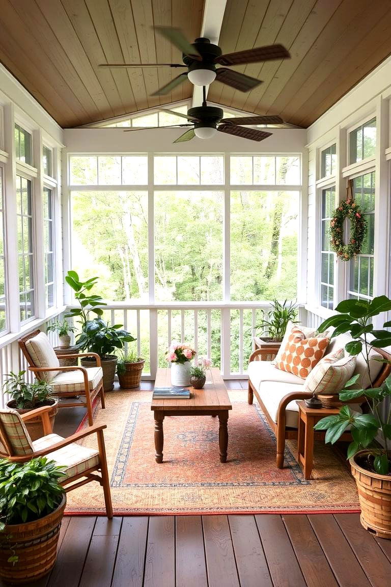 Budget Savvy Screened Porch - 24 Screened-in Porch Ideas