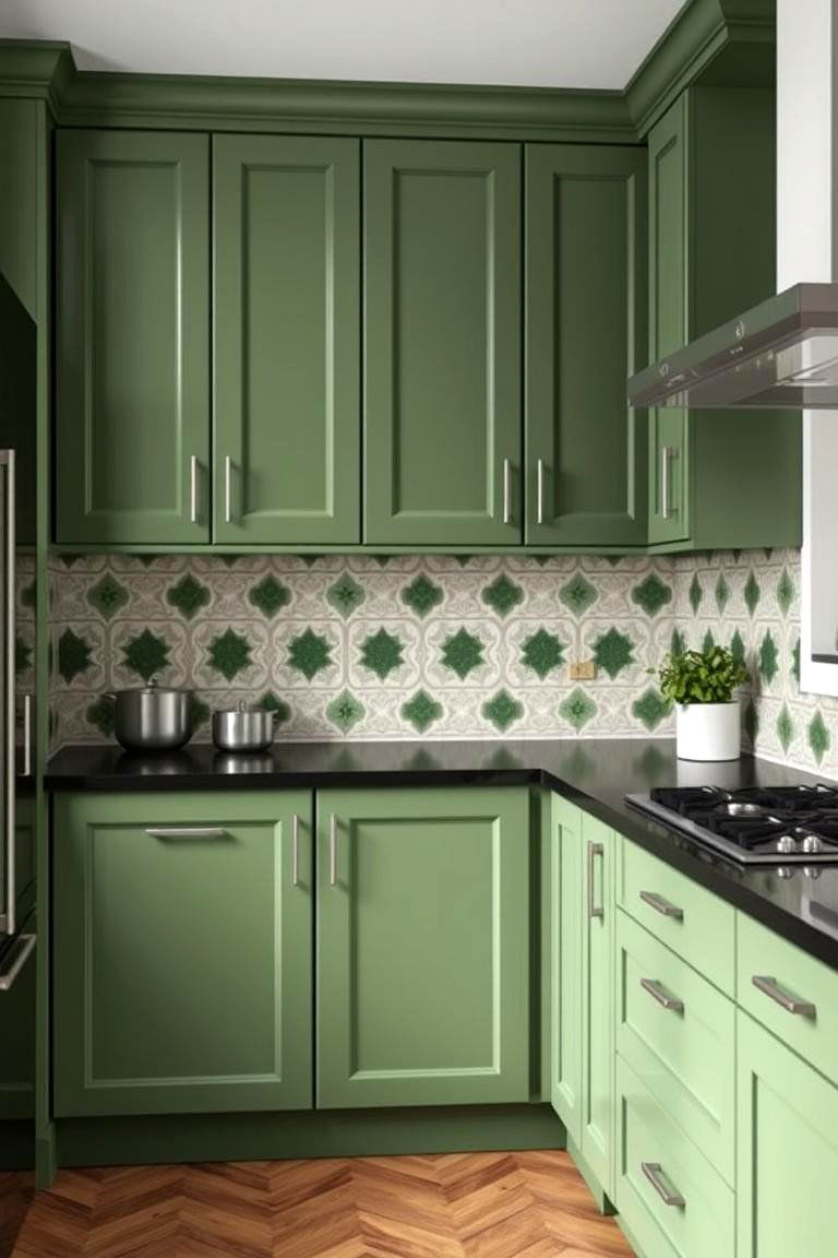 Budgeting for Green Cabinets and Black Countertops - 24 Green Kitchen Cabinets With Black Countertops