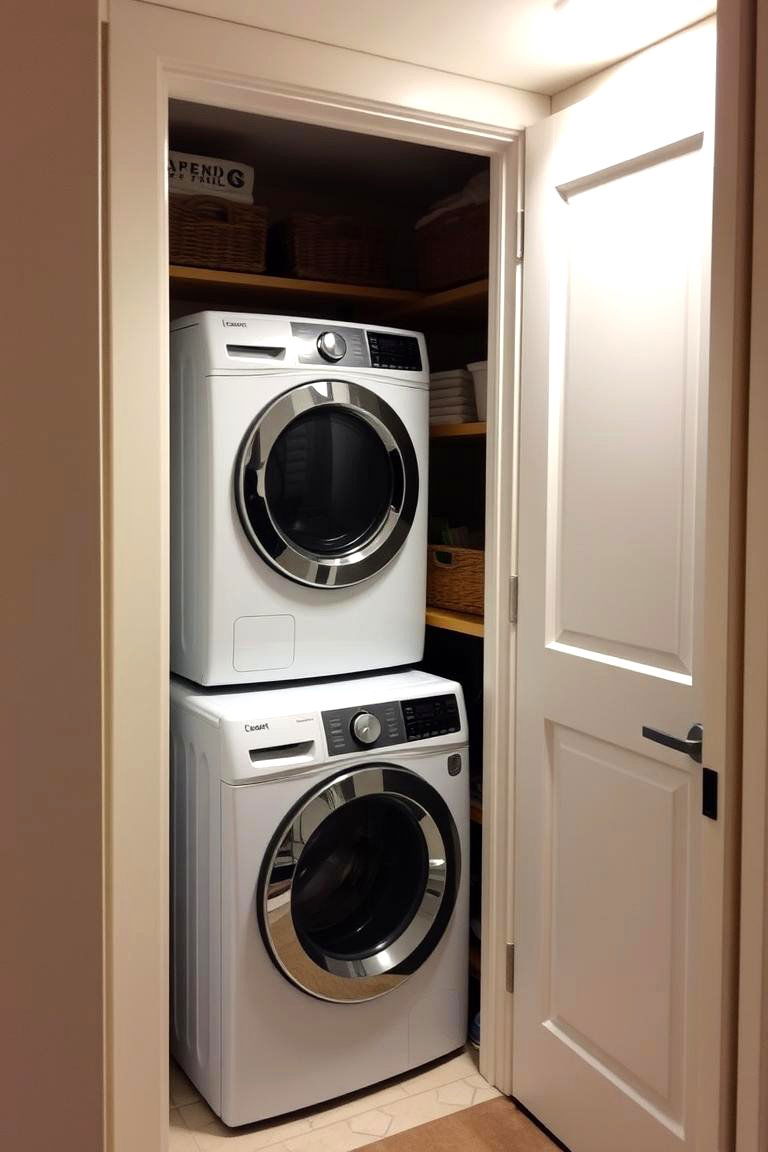 Build a Corner Laundry Nook - 24 basement laundry room ideas