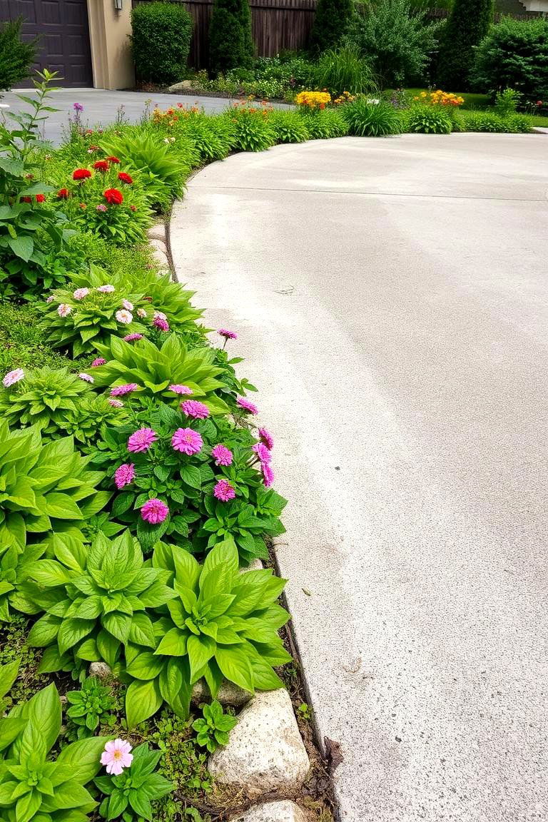 Build a Driveway Garden - 24 Front Yard Landscaping Ideas