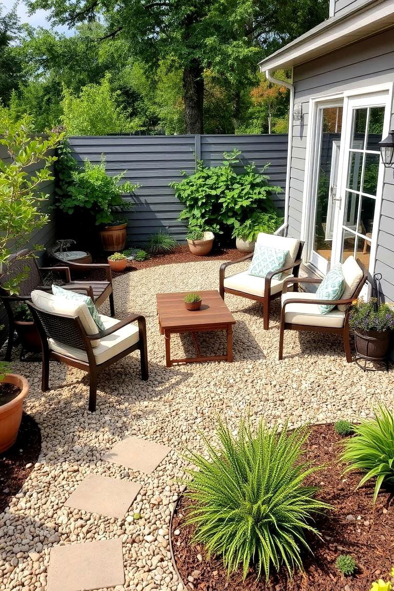 Build a Gravel Patio for Low Maintenance Appeal - 24 Landscaping Ideas