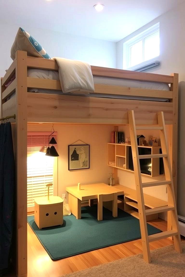 Build a Lofted Play Area - 24 Kids Room Ideas