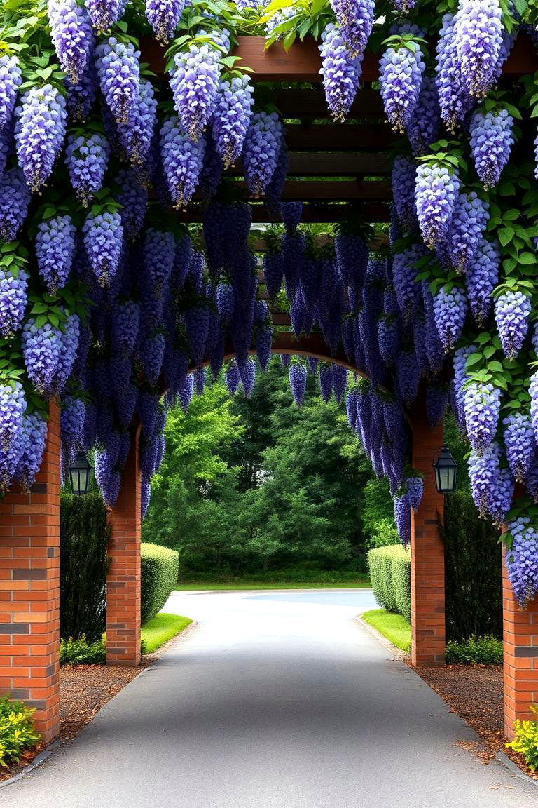 Build a Pergola Entrance - 24 Driveway Landscape Ideas