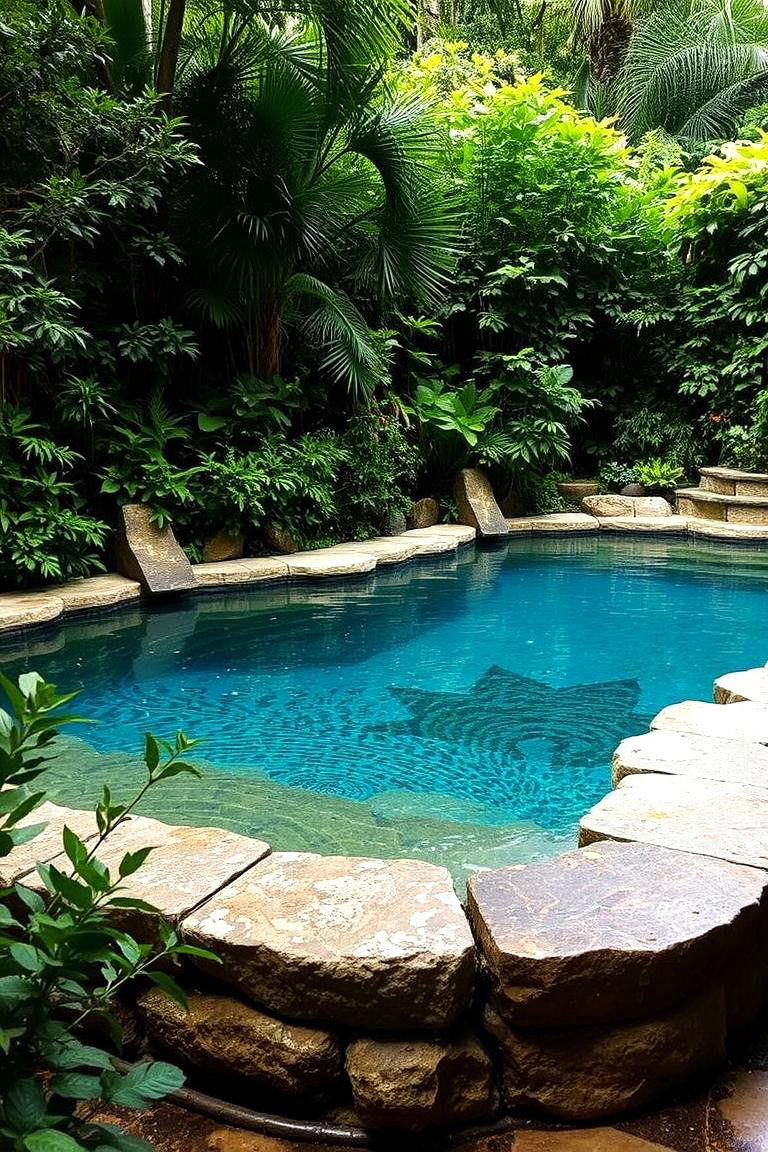 Build a Pool with Natural Stone Edging - 24 Backyard Pool Ideas on a Budget