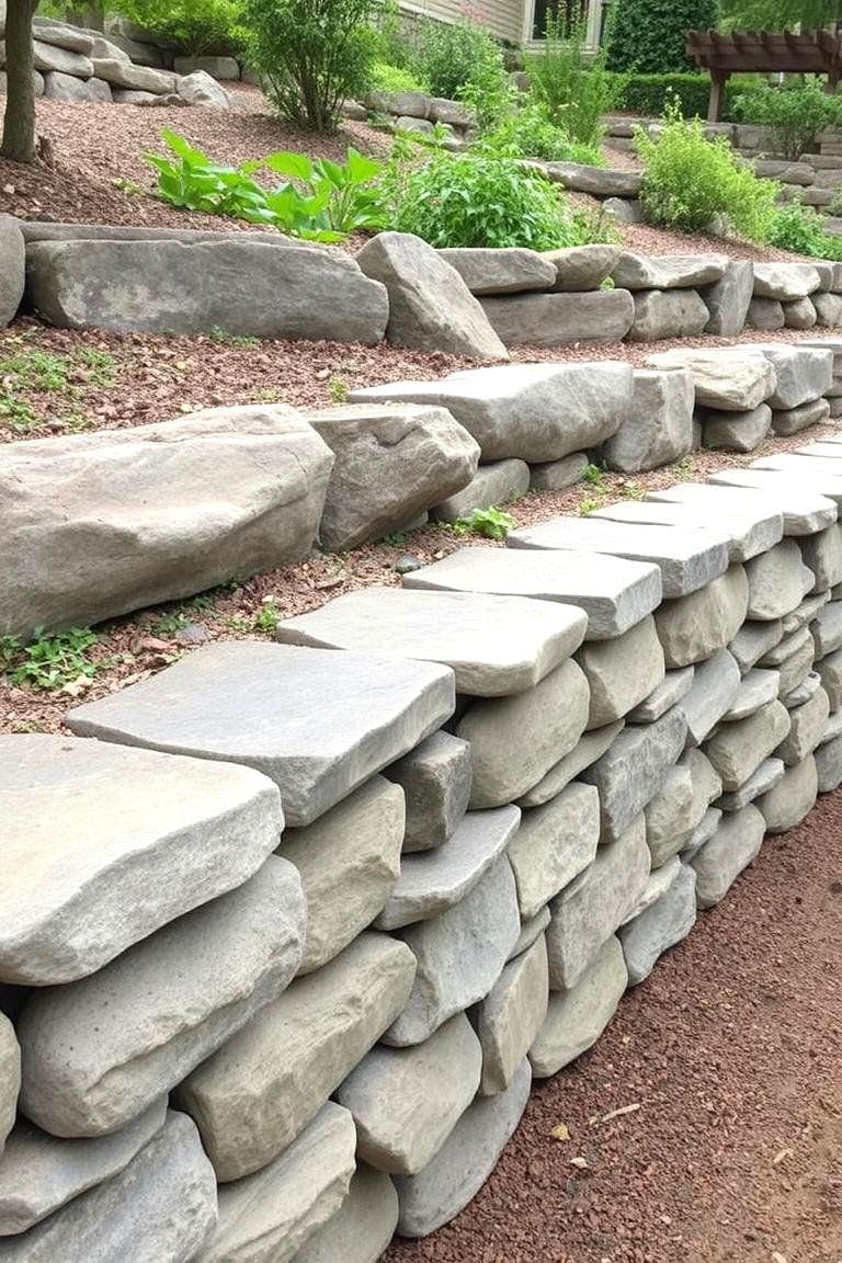 Build a Stone Retaining Wall for Structure - 24 Landscaping Ideas