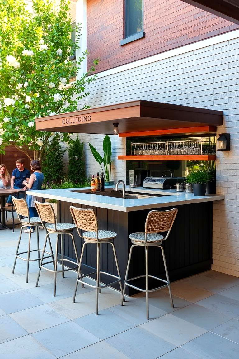 Build an Outdoor Bar - 24 Courtyard Ideas