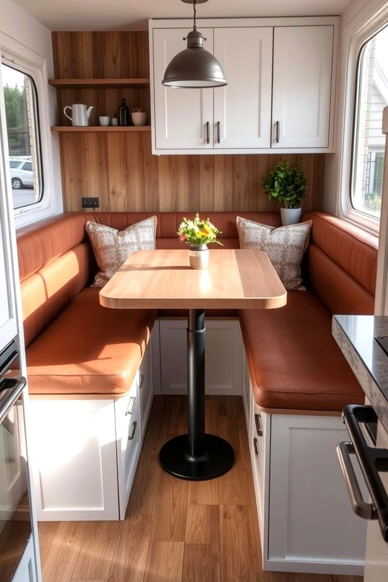 Built In Bench Table Integration - 24 Small Kitchen Table Ideas