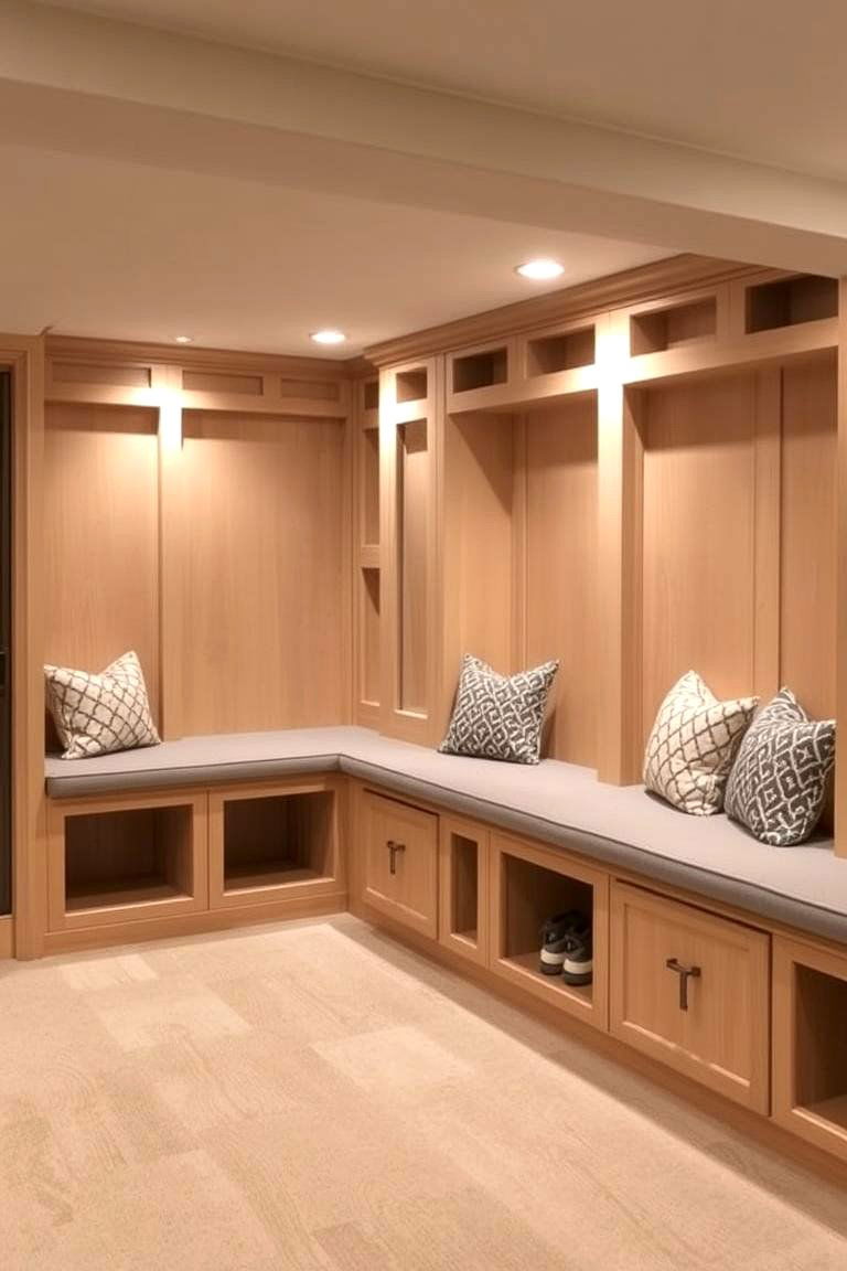 Built In Benches for Extra Seating and Storage - 24 Basement Furniture Ideas