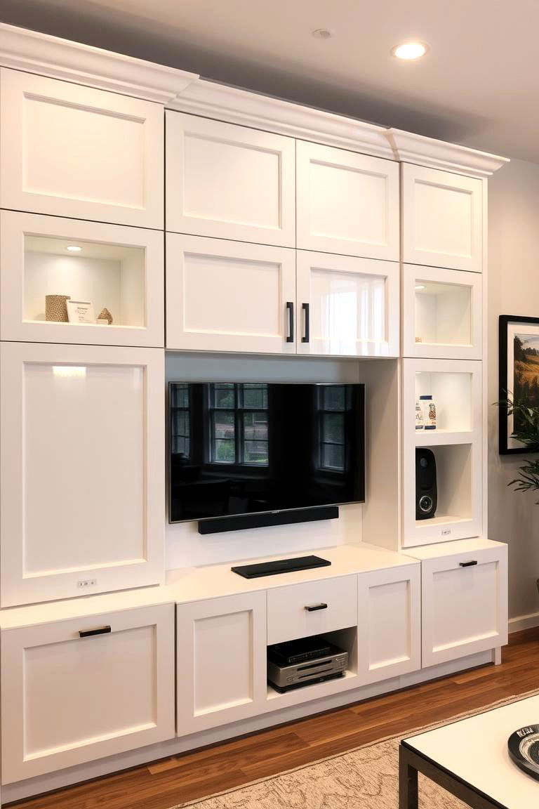 Built In Cabinets for a Sleek Look - 24 Small Living Room Ideas With Tv