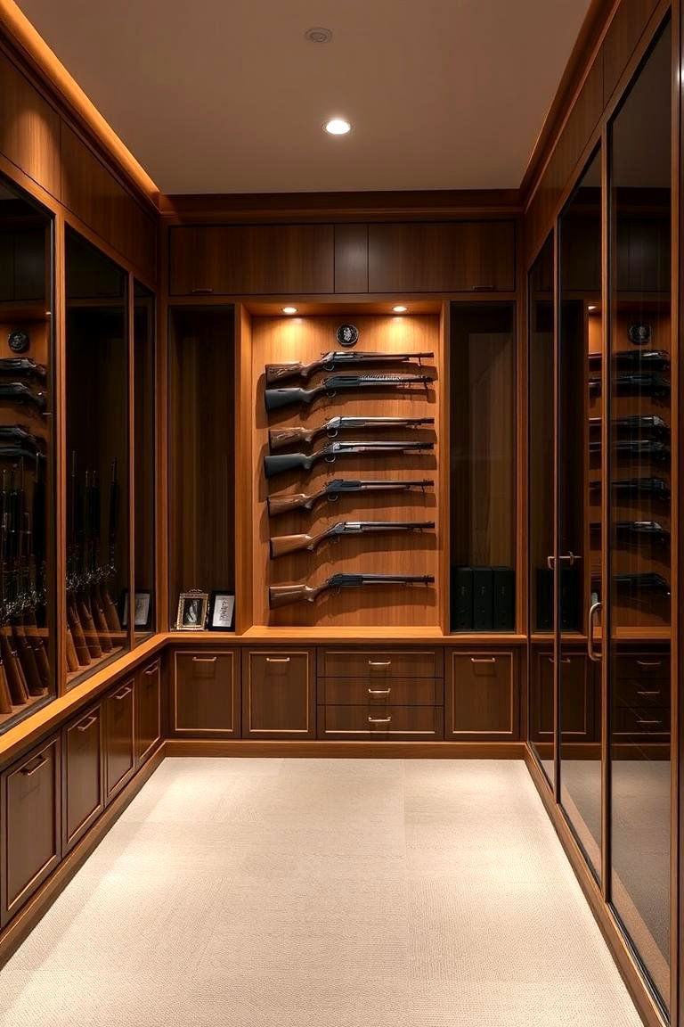 Built In Display Cabinets - 24 Gun Room Ideas