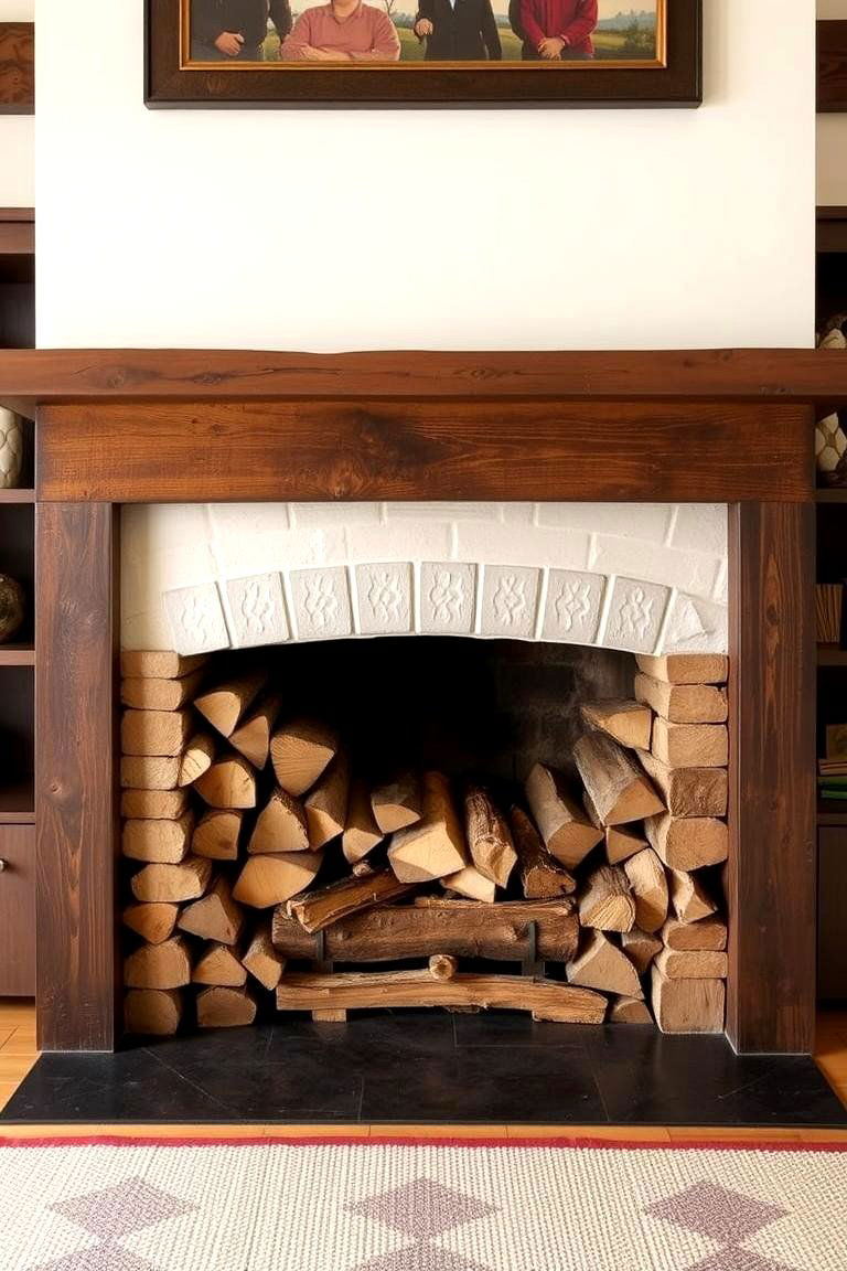 Built In Log Storage Innovation - 24 Craftsman-style Fireplace Ideas