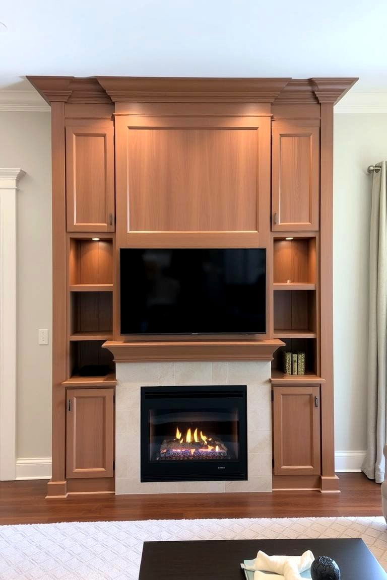 Built In Mantel Integration - 24 Tv Over Fireplace Ideas