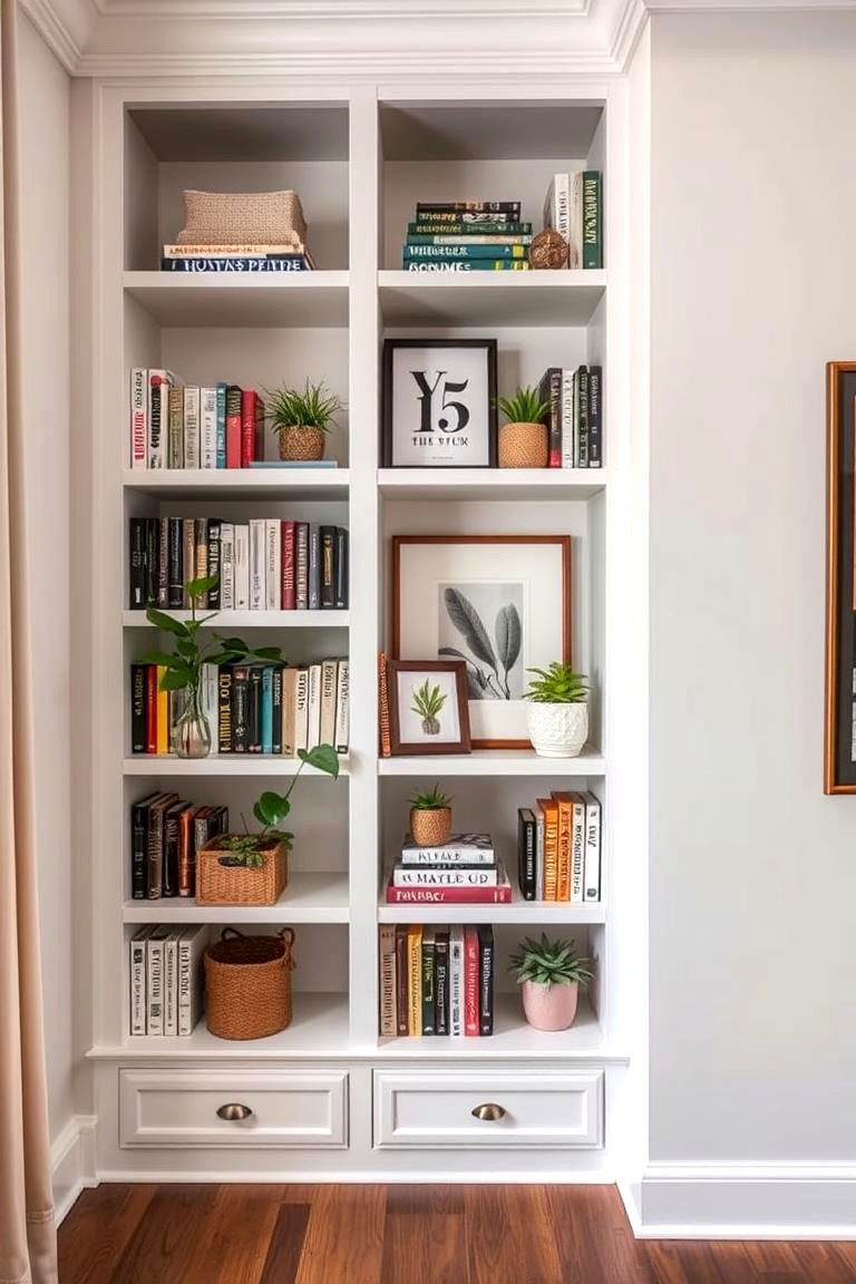 Built In Nook Book Display - 24 Corner Bookshelf Ideas