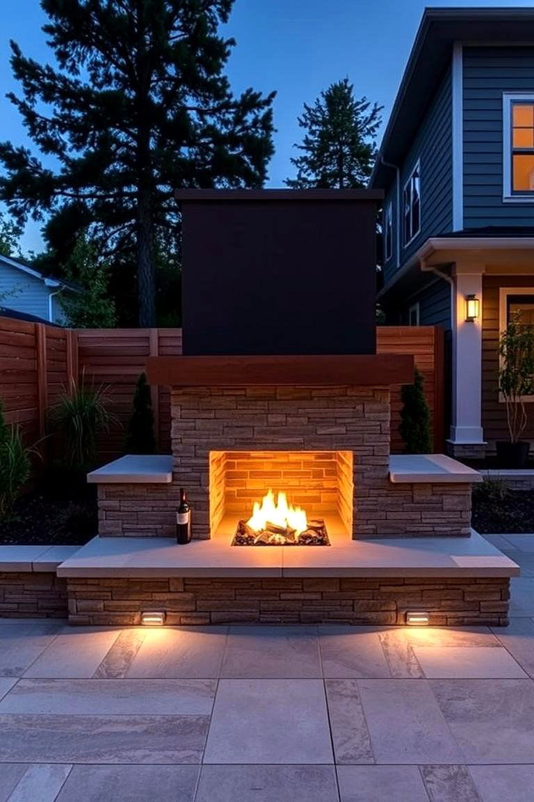 Built In Outdoor Hearth Experience - 24 Outdoor Corner Fireplace Ideas