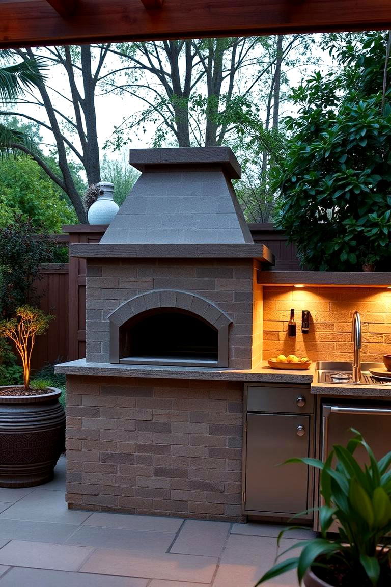 Built In Outdoor Oven - 24 Small Outdoor Kitchen Ideas
