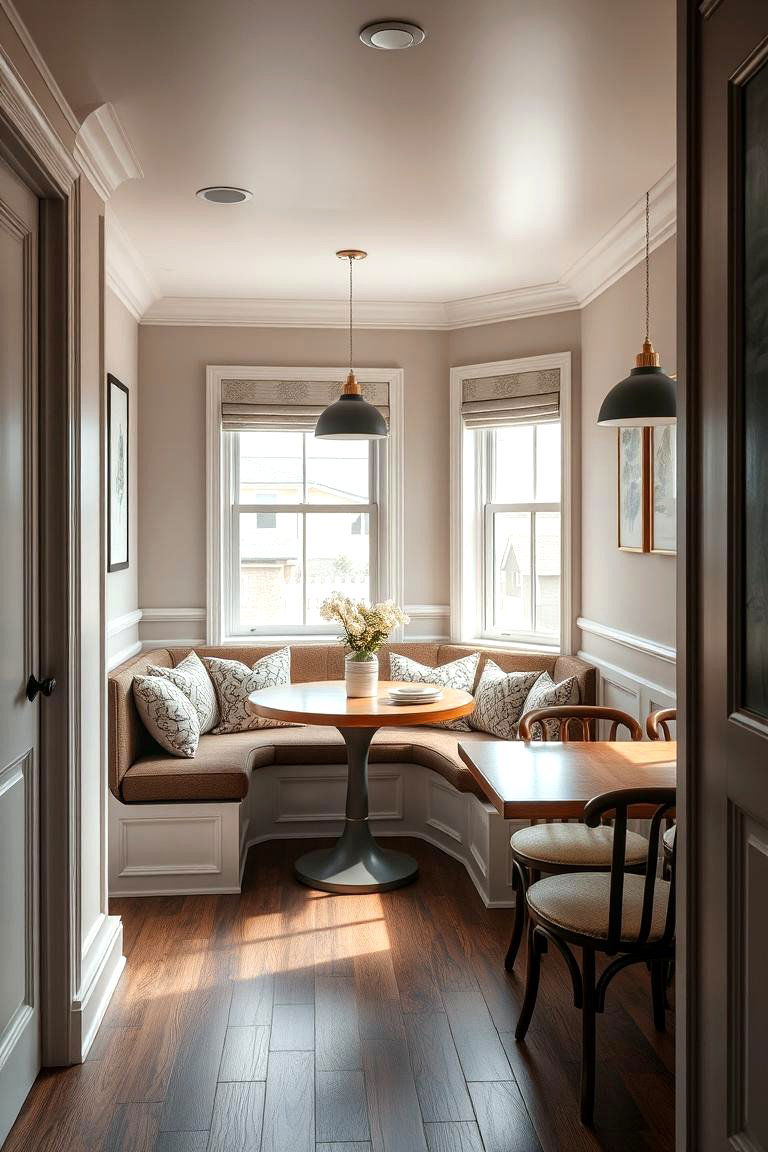 Built In Seating and Dining Nook - 24 Sunroom Kitchen Ideas