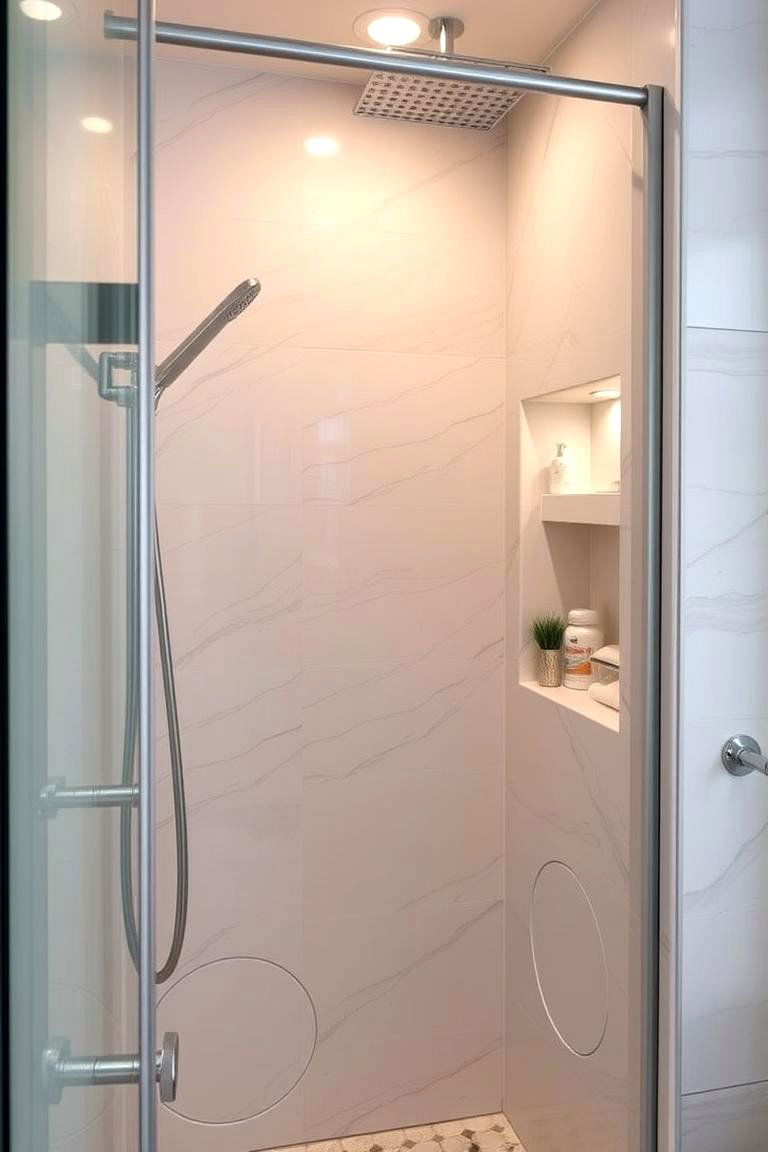 Built In Shelving and Niches - 24 Small Shower Ideas