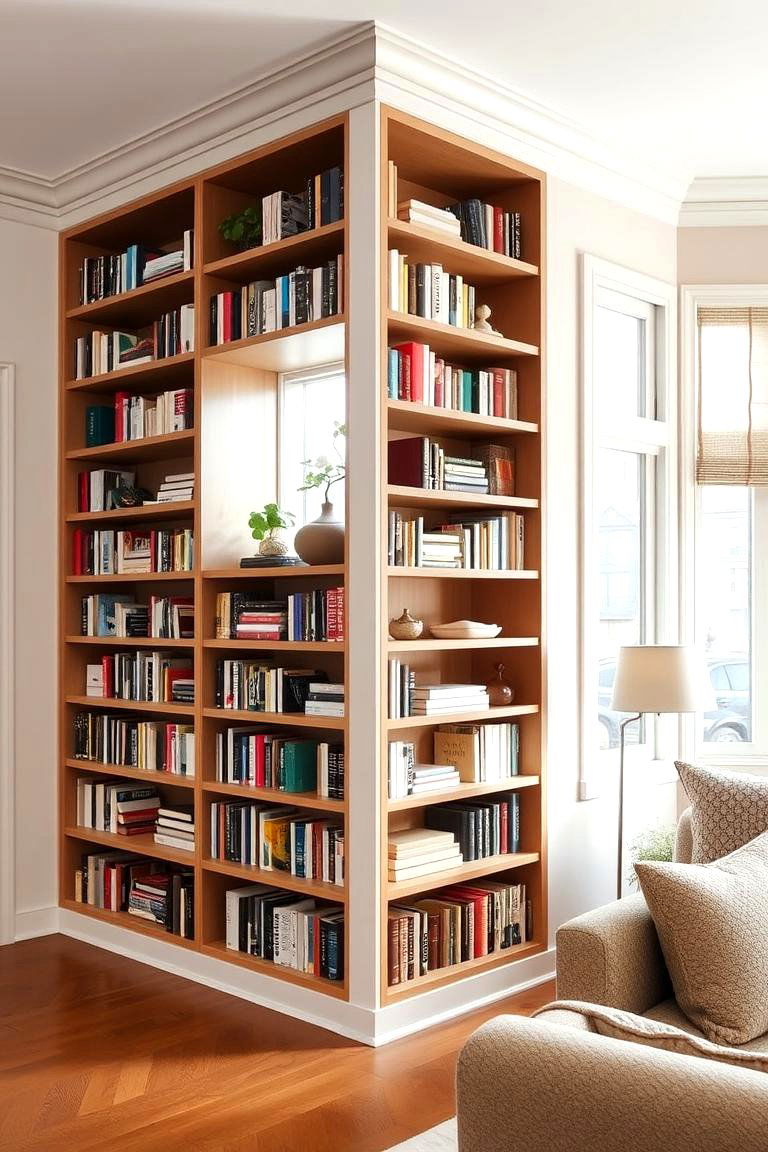 Built In Shelving - 24 Apartment Small Living Room Ideas