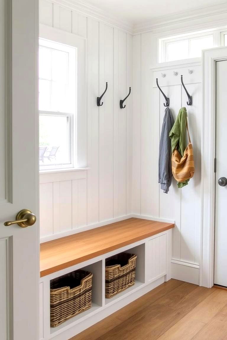 Built in Bench with Storage - 24 Mudroom Storage Ideas