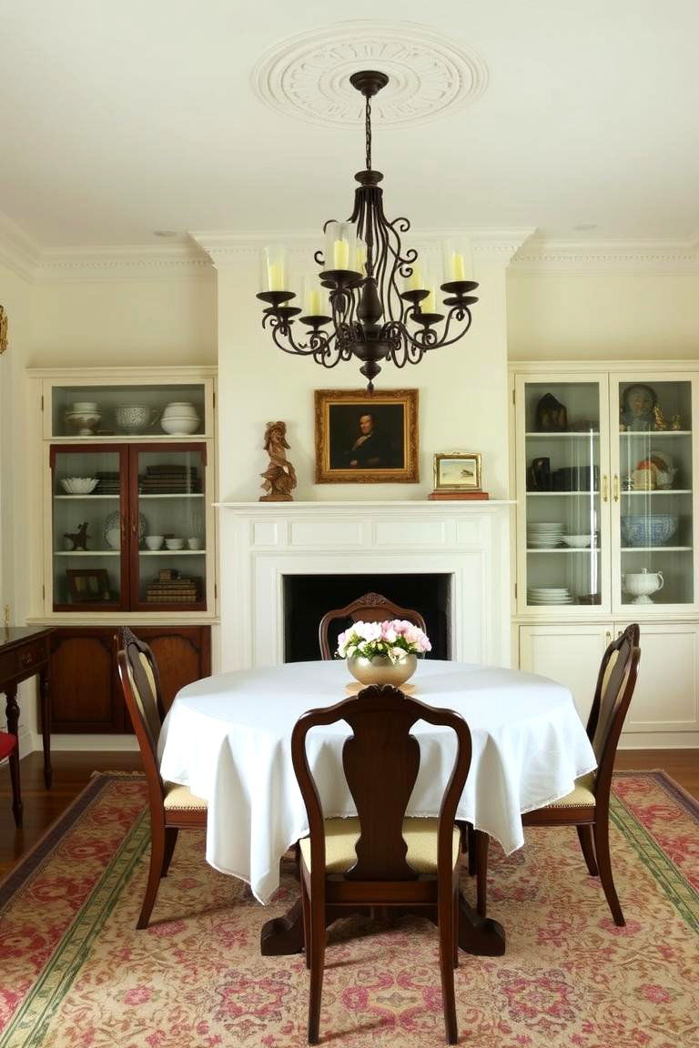 Built in Bookcases and Display Cases - 24 Colonial Dining Room Ideas