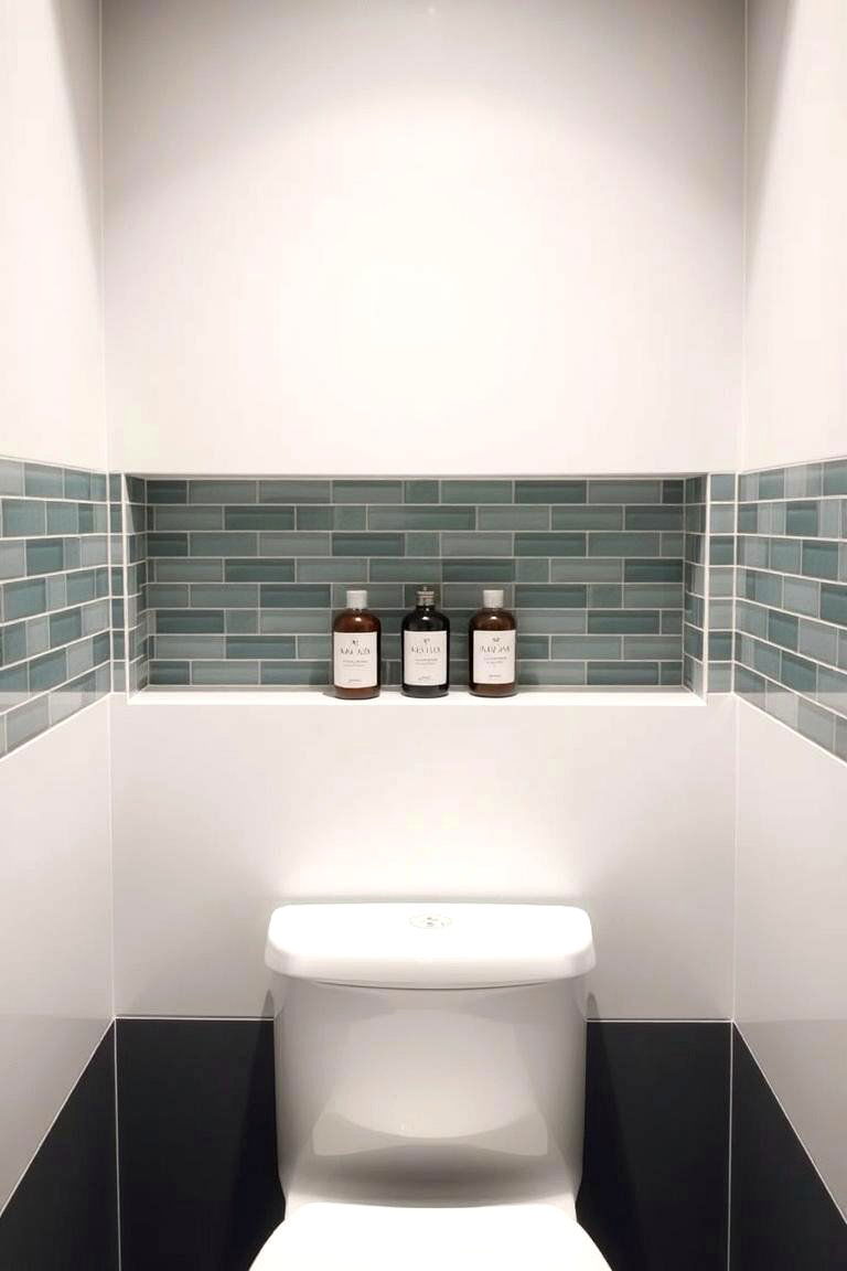 Built in Niche - 24 Over Toilet Storage Ideas