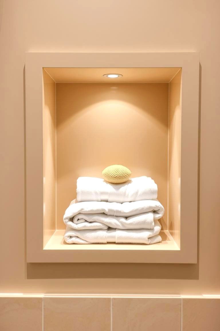 Built in Niche Seamless Integration - 24 Towel Display Ideas
