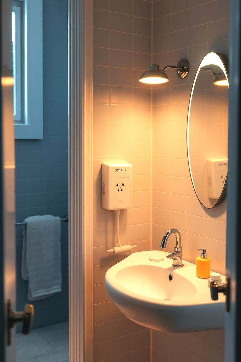 Built in Night Light - 24 Kids Bathroom Ideas