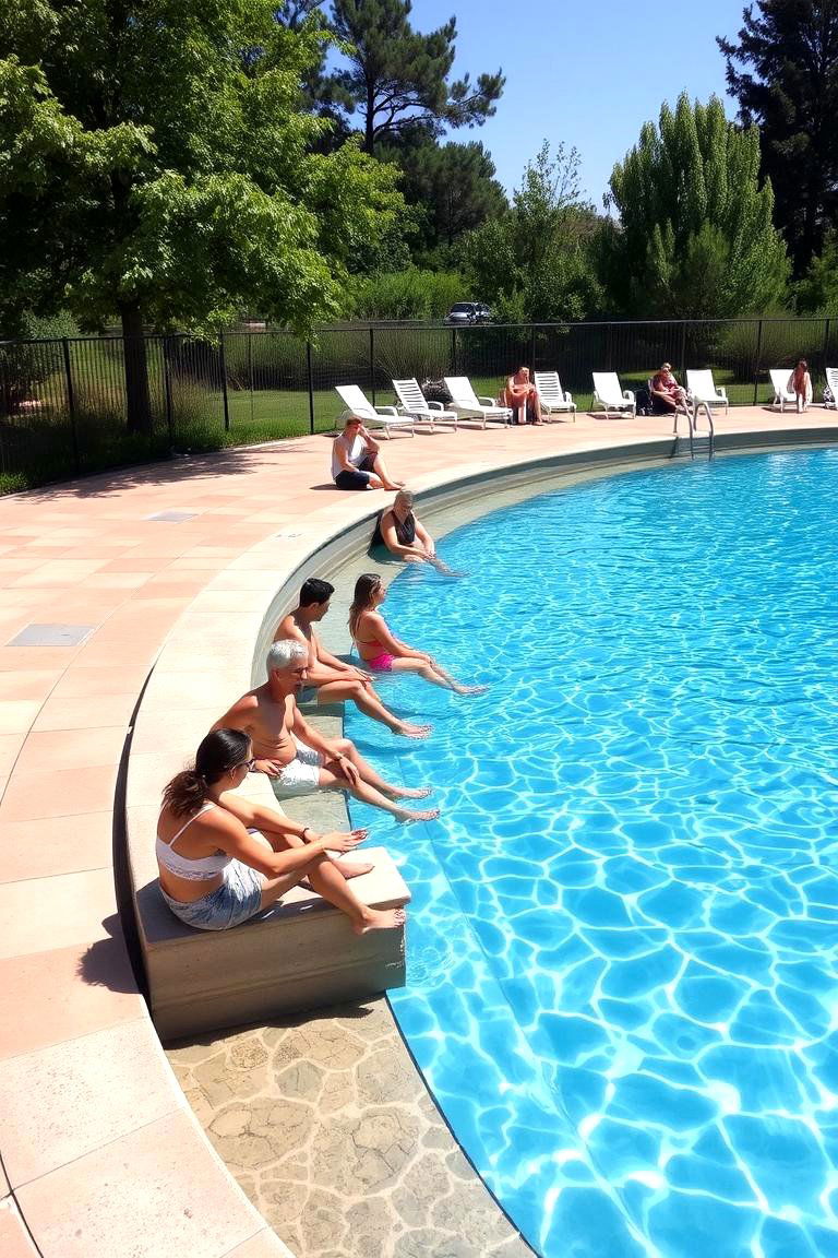 Built in Seating for Relaxation and Socializing - 24 Semi Inground Pool Ideas