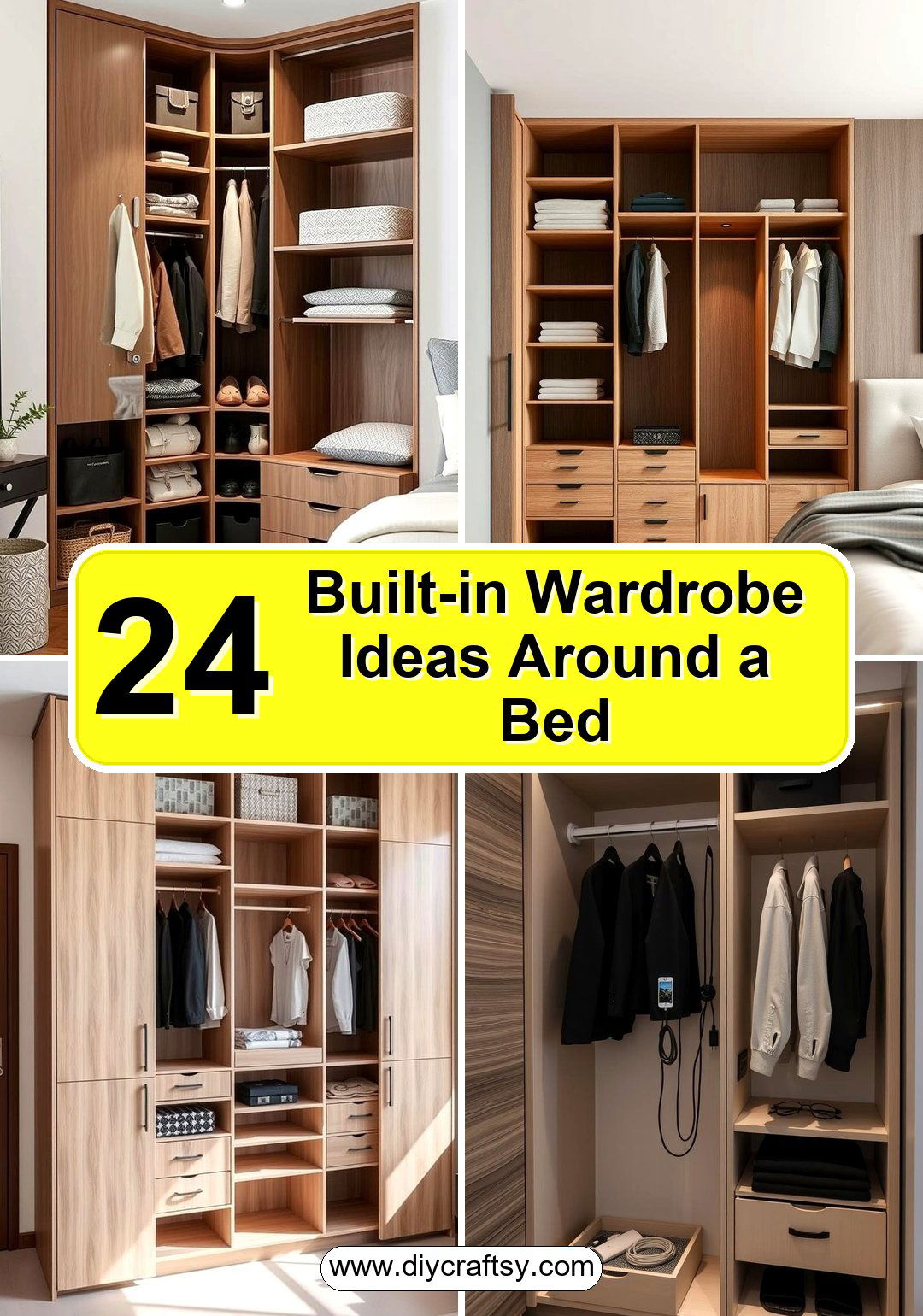 Built-in Wardrobe Ideas Around a Bed
