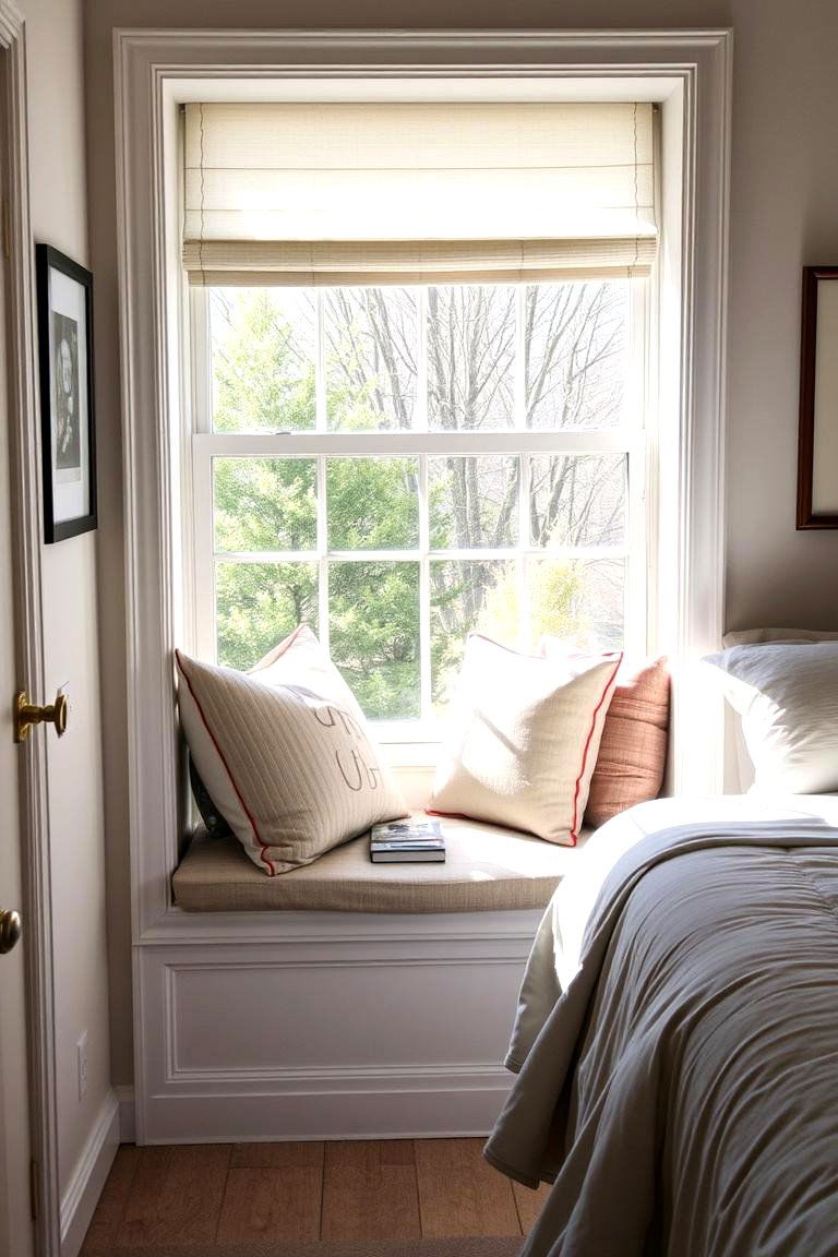 Built in Window Seat with Storage - 24 small bedroom storage ideas