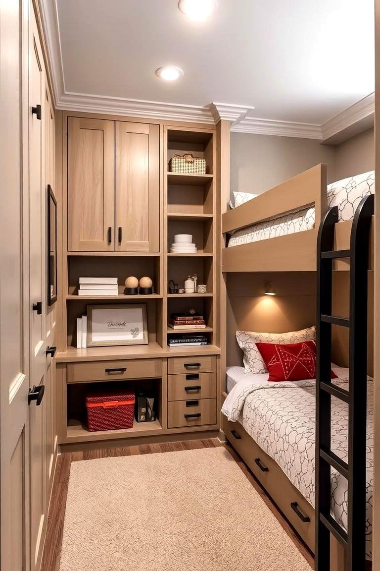 Bunk Room with Personalized Storage Solutions - 24 bunk room ideas