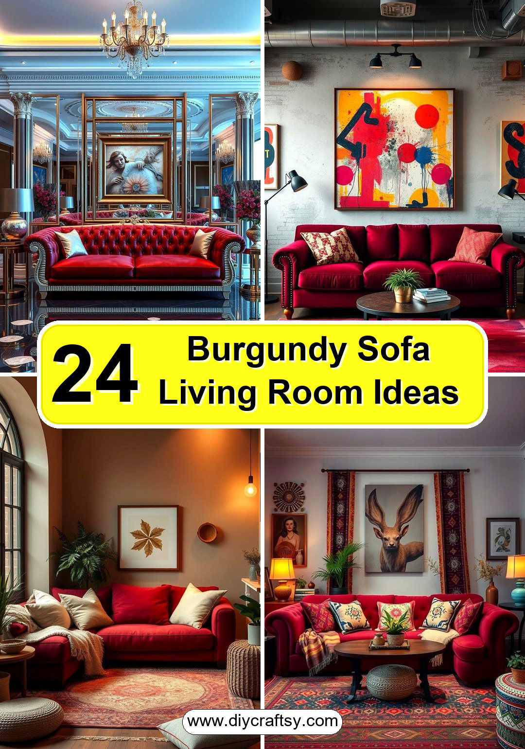 Burgundy Sofa Living Room Ideas